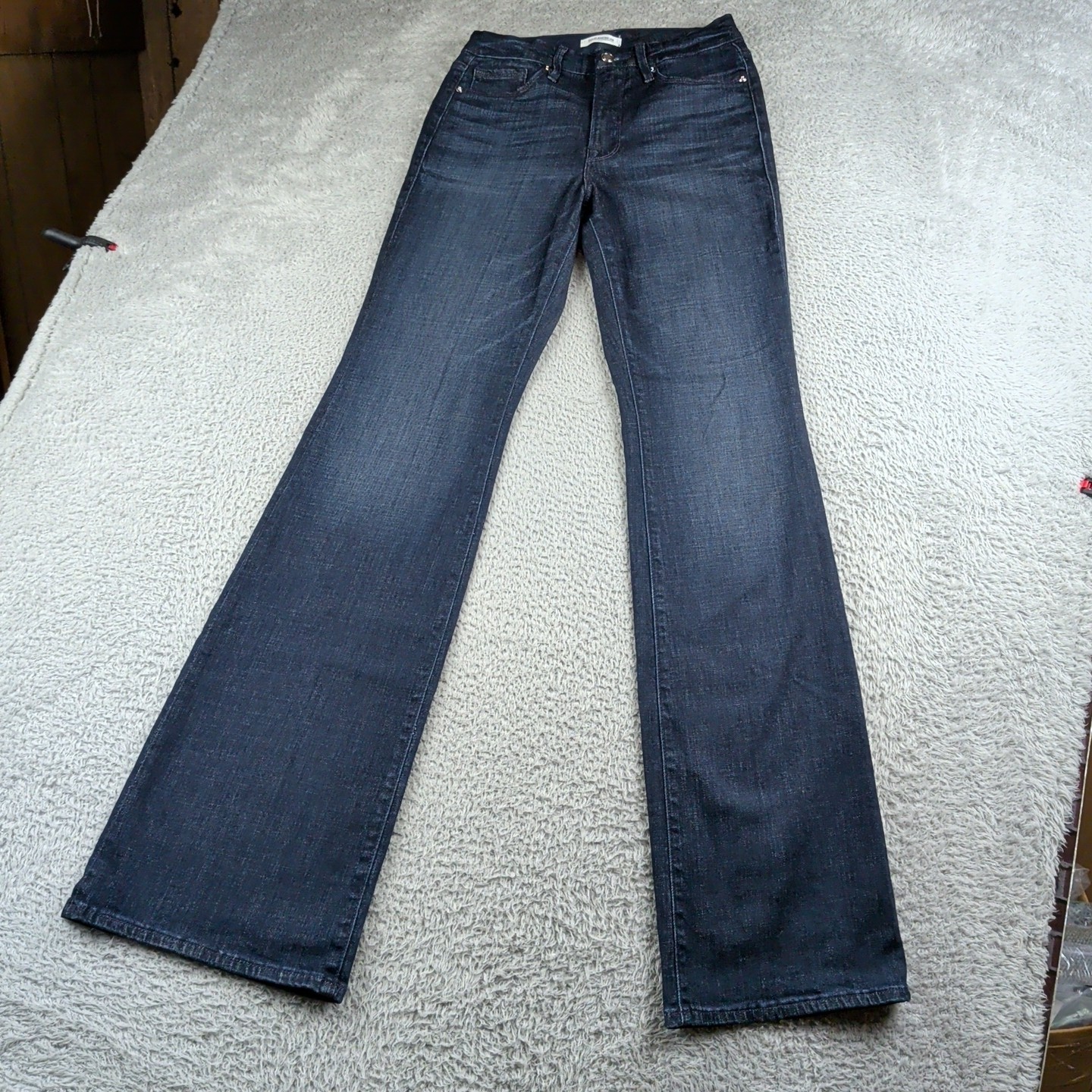 Good American Jeans Women 6 / 28 Blue Dark Wash Good Flare Stretch Denim Classic