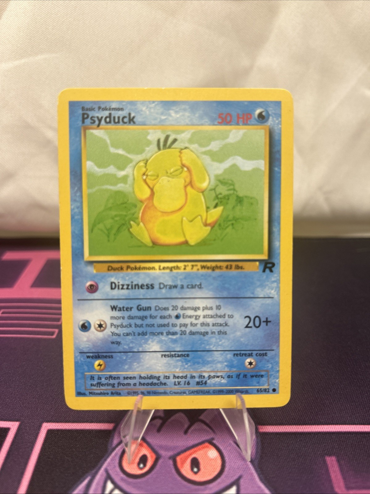 Pokémon TCG Psyduck 65/82 Team Rocket Unlimited Common Regular EN 1999 HP 50 Pokémon TCG Psyduck 65/82 Team Rocket Unlimited Common Regular EN 1999 HP 50