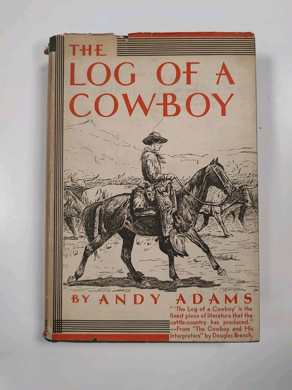 The Log of a Cowboy by Andy Adam RARE Book Club Edition HC/DJ (1931) The Log of a Cowboy by Andy Adam RARE Book Club Edition HC/DJ (1931)