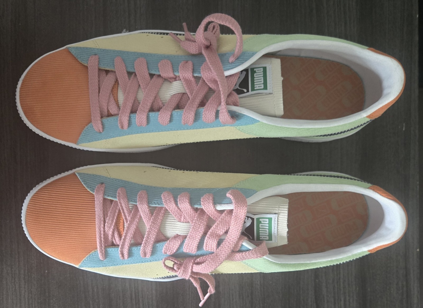 PUMA Suede VTG BLOCKED Anise Flower-Parisian Night-Puma White US Size 17