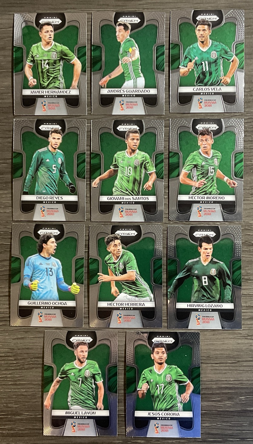 2018 Panini Prizm World Cup Soccer Mexico 🇲🇽 Team Set (11) Cards