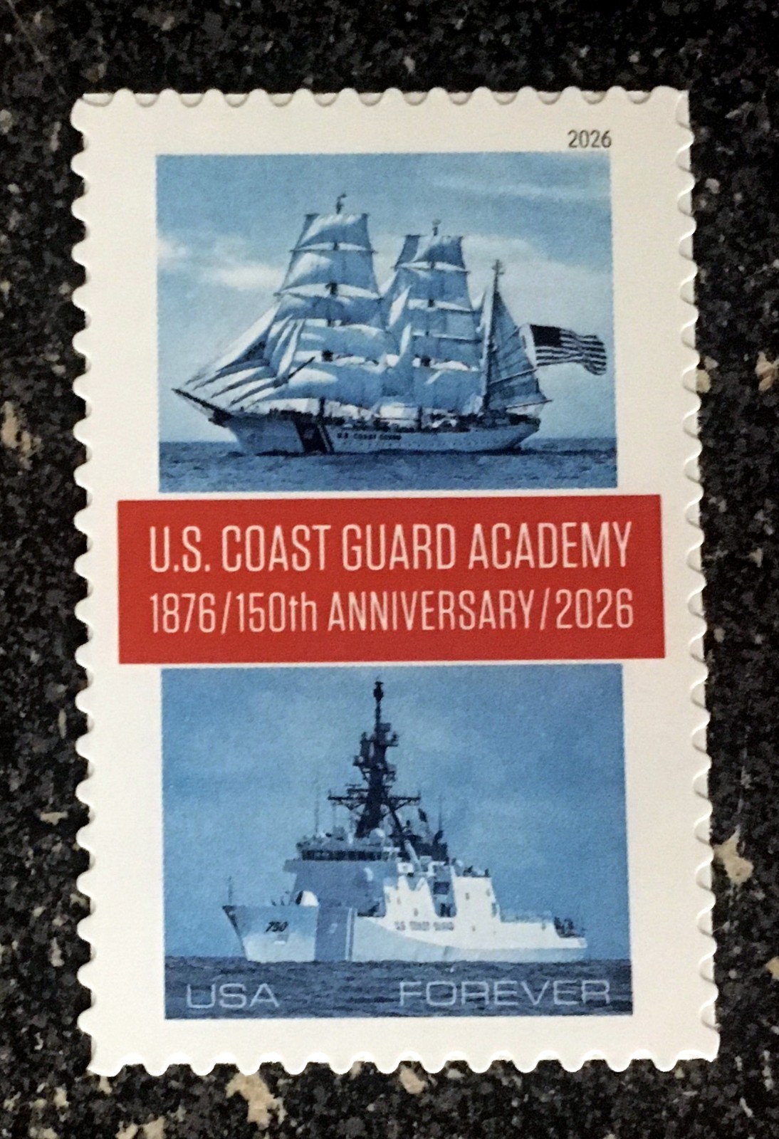 2026USA Forever US Coast Guard Academy - Single Postage Stamp  Mint