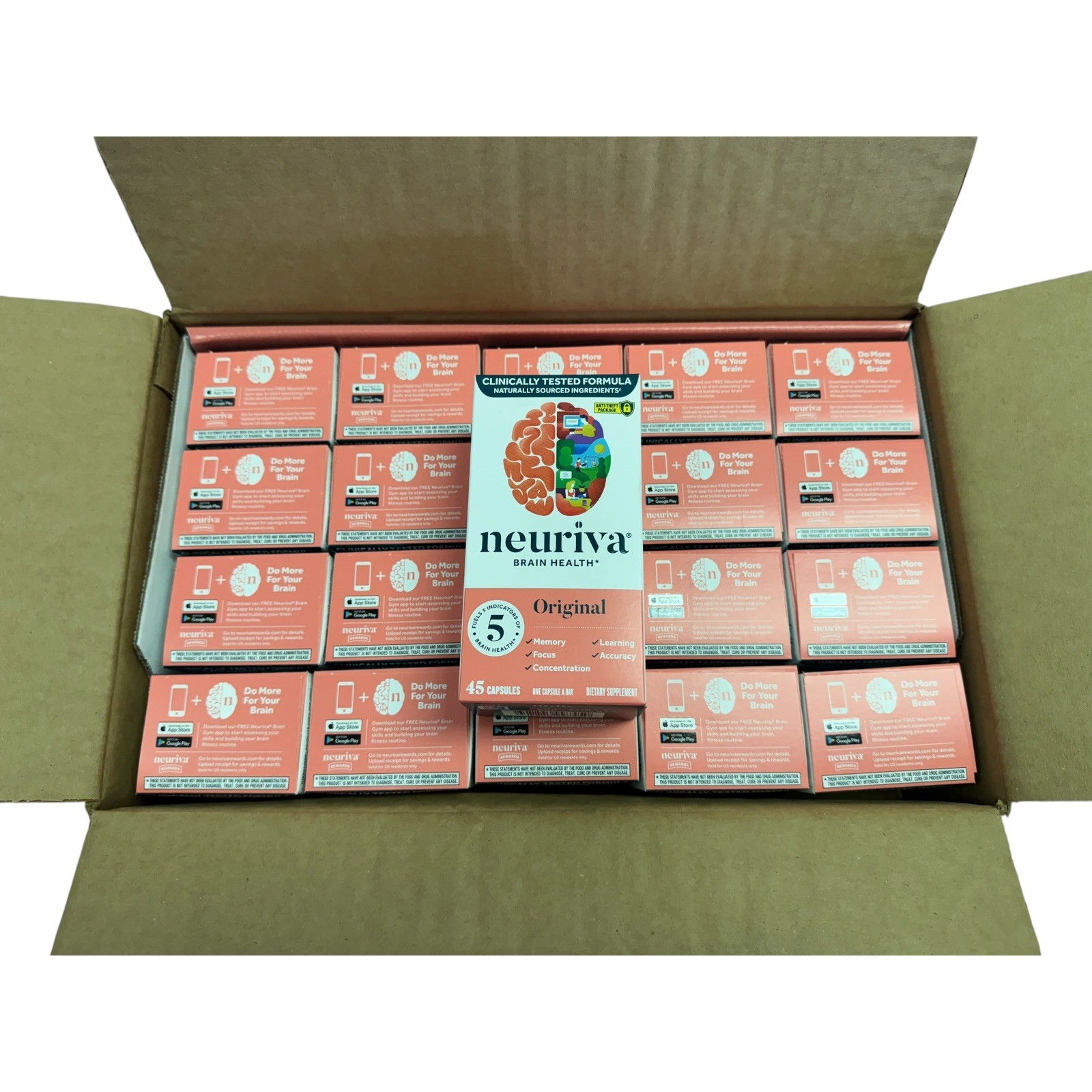 20 Neuriva Brain Health 45 Ct Wholesale Reseller Case Exp 10/2026 - Bulk Buy