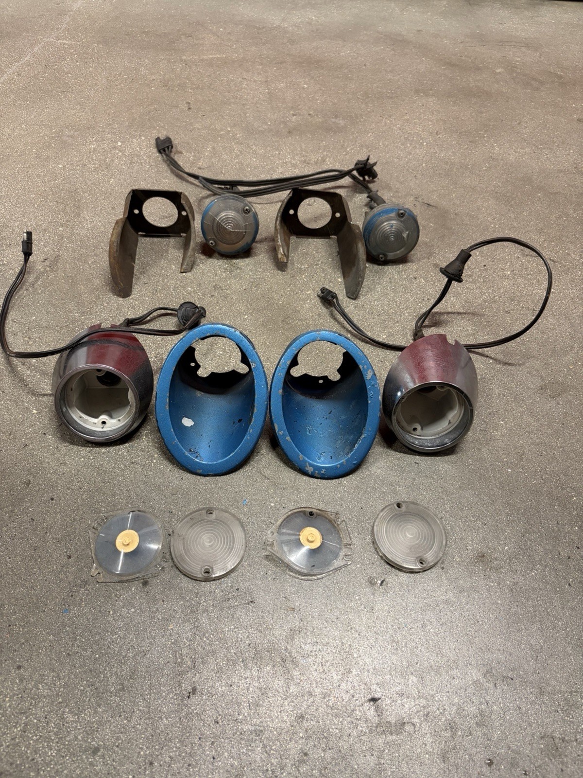 1967 1968 Ford Mustang OEM FoMoCo Front Parking & Backup Light Assembly Lot