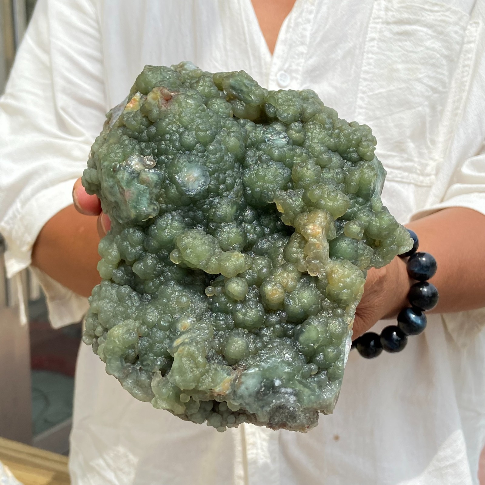 4.74LB Rare Green Natural  Chalcedony Grape Agate Crystal Indonesia Specimen