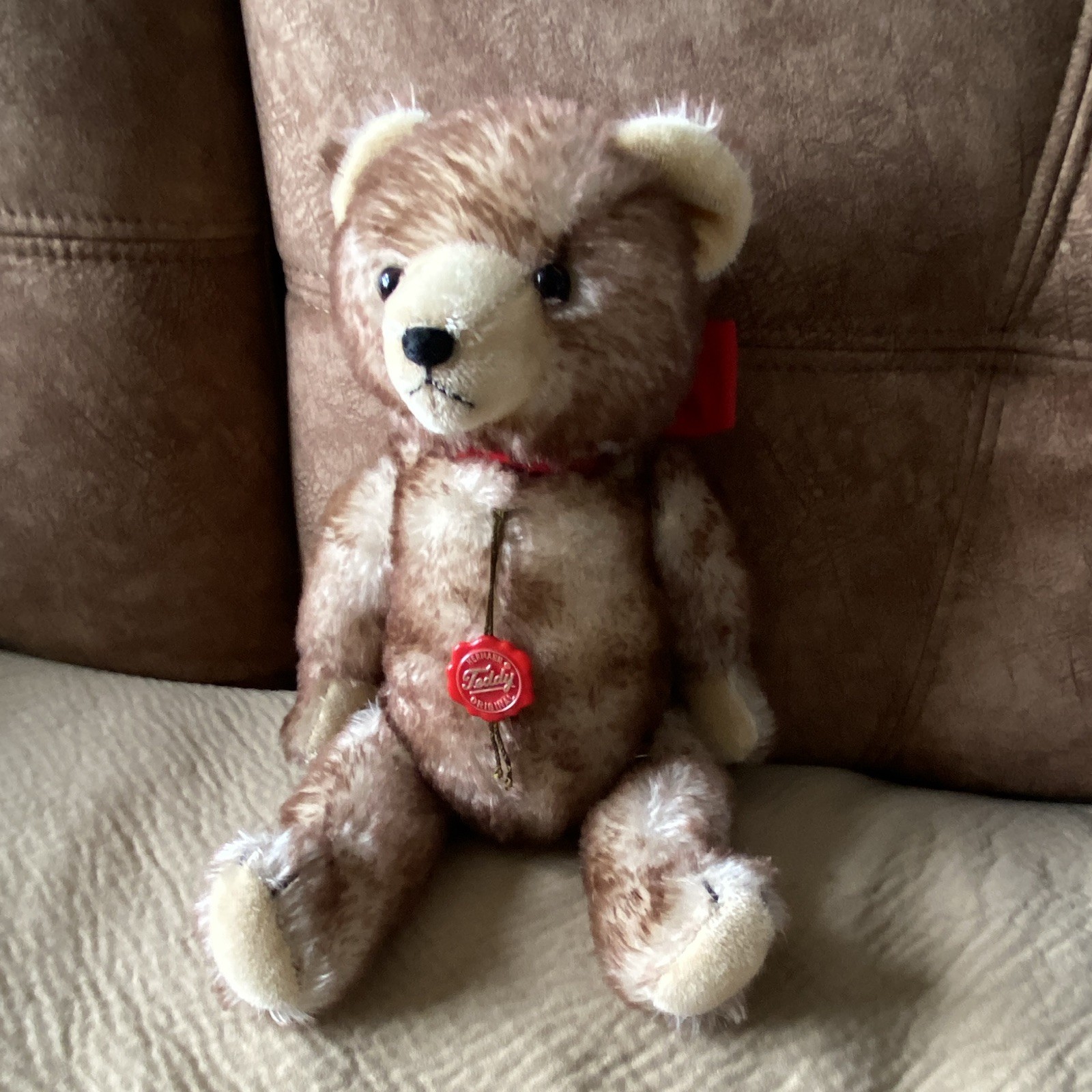 Vintage Hermann Teddy Original Bear West Germany Jointed Working Growler Tag 18”