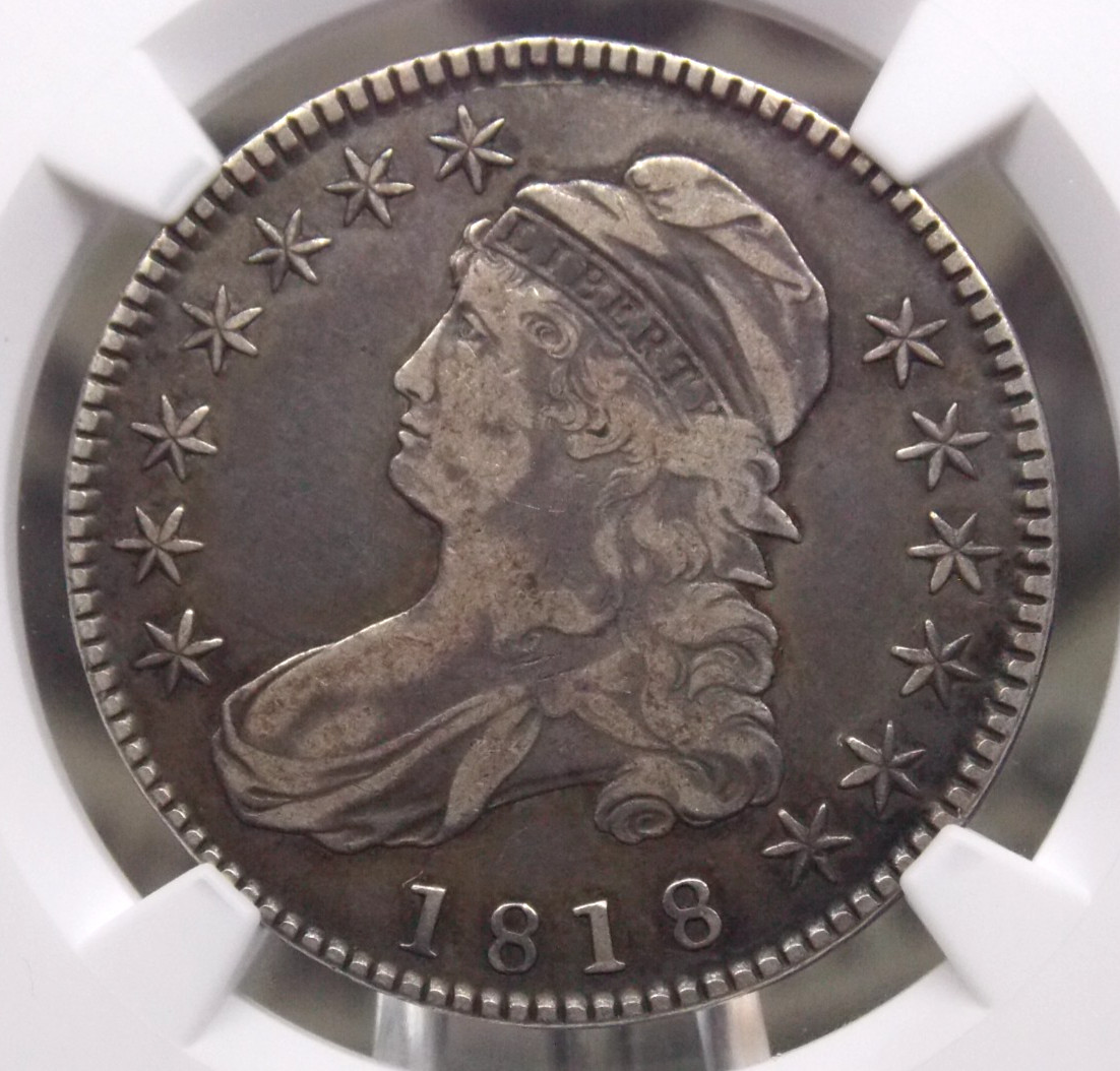 1818 Capped BUST Half Dollar 50c NGC VF Details #022 Very Fine ECC&C, Inc. 1818 Capped BUST Half Dollar 50c NGC VF Details #022 Very Fine ECC&C, Inc.