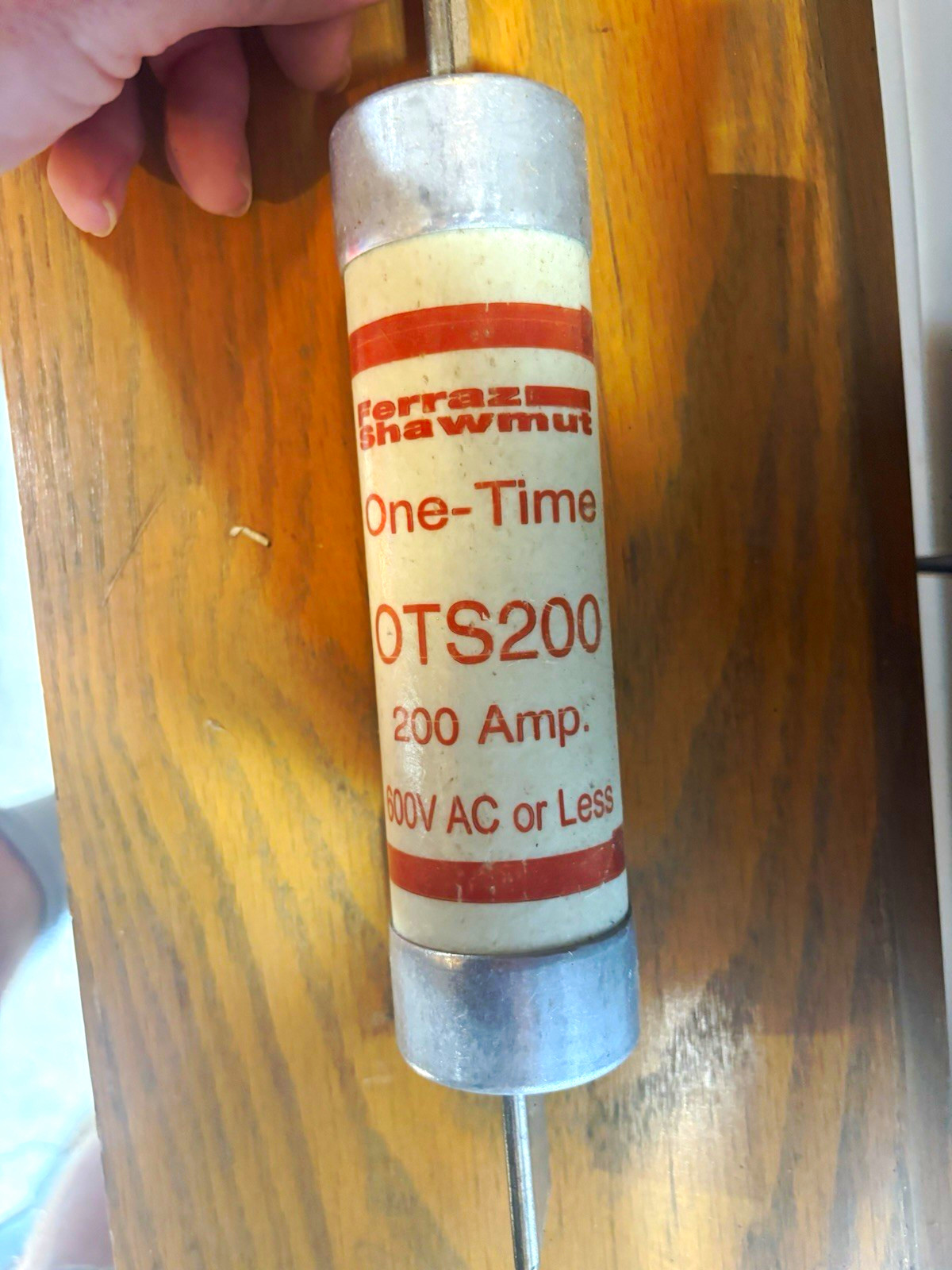 Ferraz Shawmut OTS200 200A 600V Class K5 One-Time Cartridge HRC Fuse Ferraz Shawmut OTS200 200A 600V Class K5 One-Time Cartridge HRC Fuse