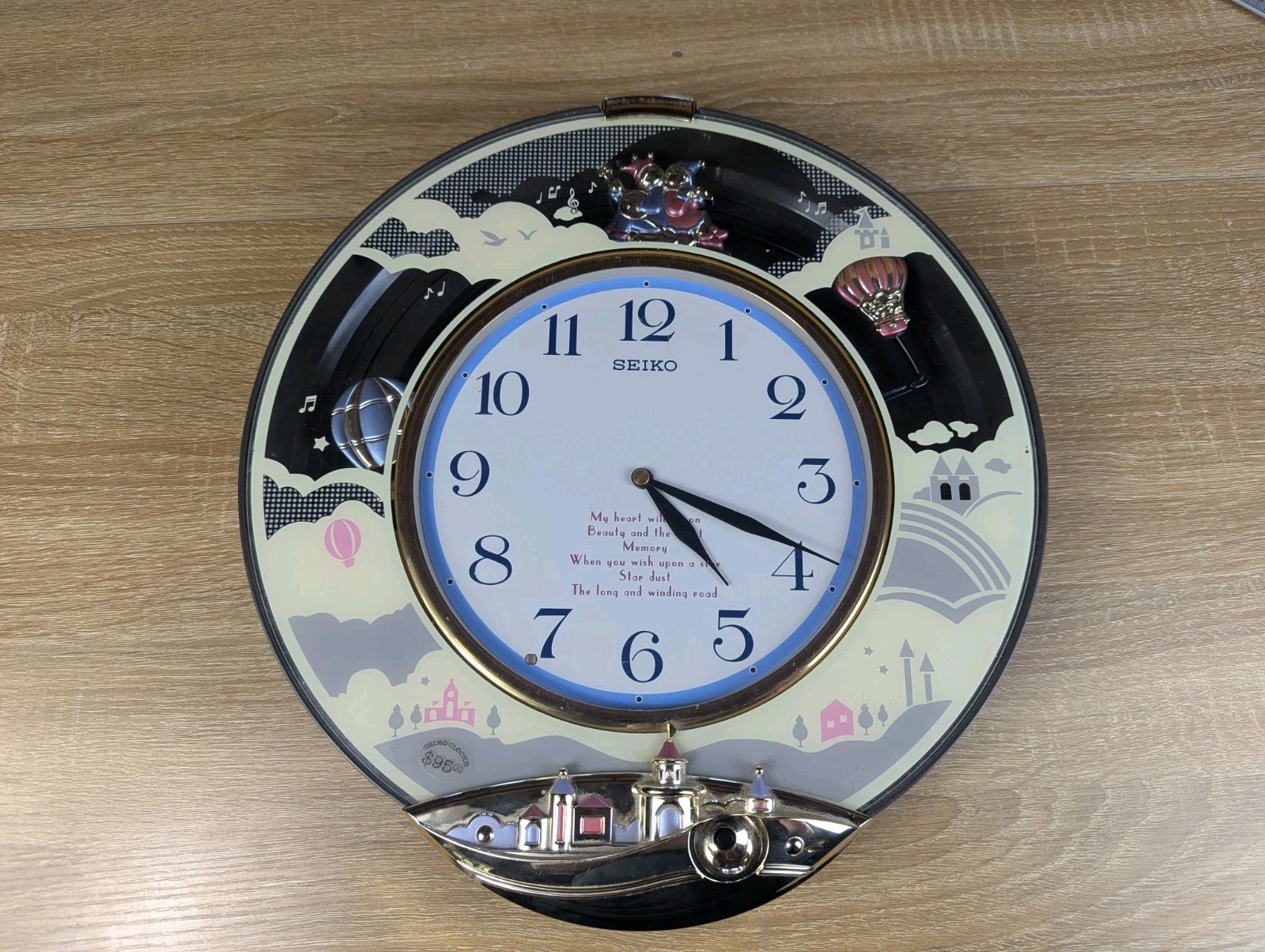 Seiko Melodies in Motion QXM214NRH Musical Wall Clock Tested & Working Seiko Melodies in Motion QXM214NRH Musical Wall Clock Tested & Working