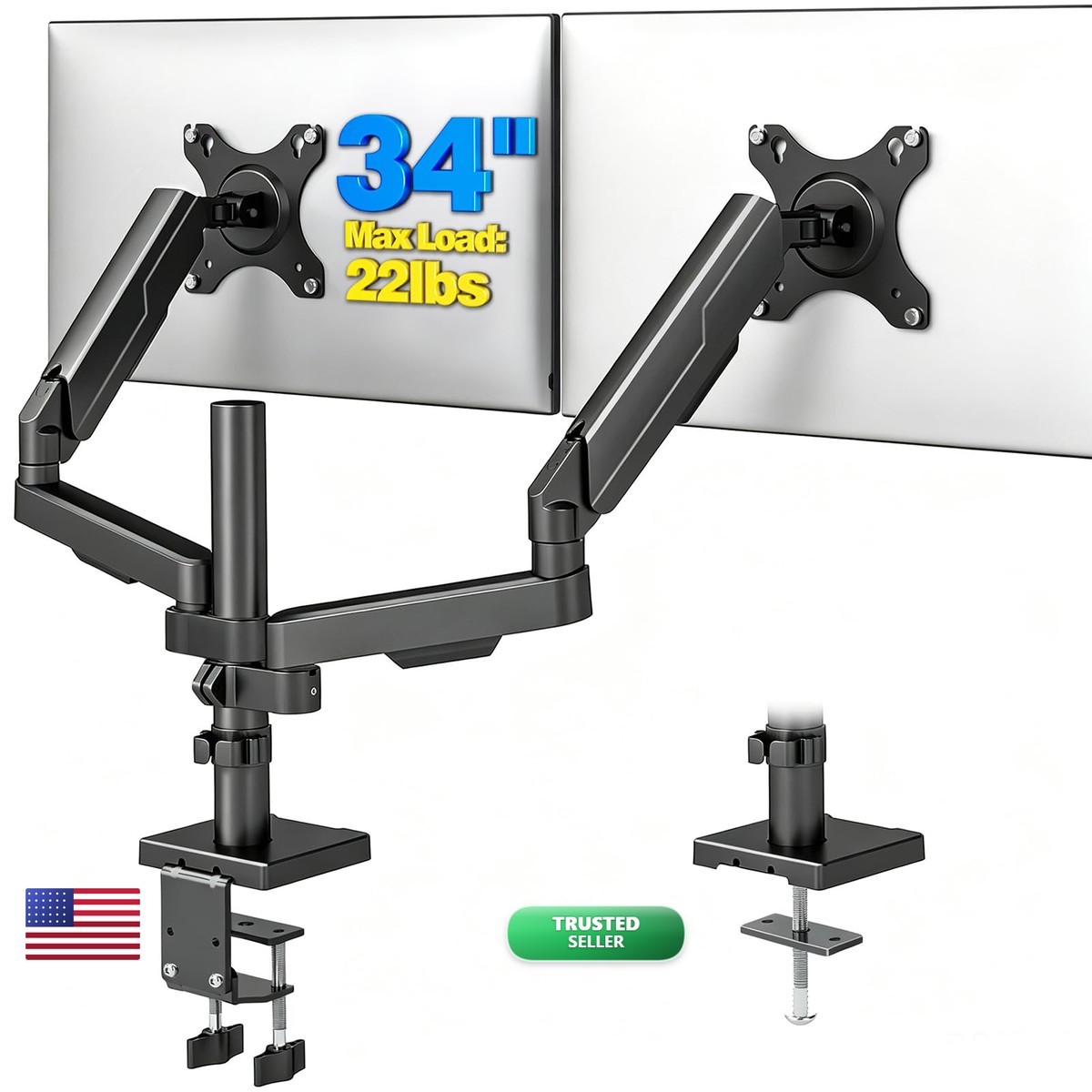 Rfiver Dual Monitor Stand Desk Mount 17-34 Rfiver Dual Monitor Stand Desk Mount 17-34