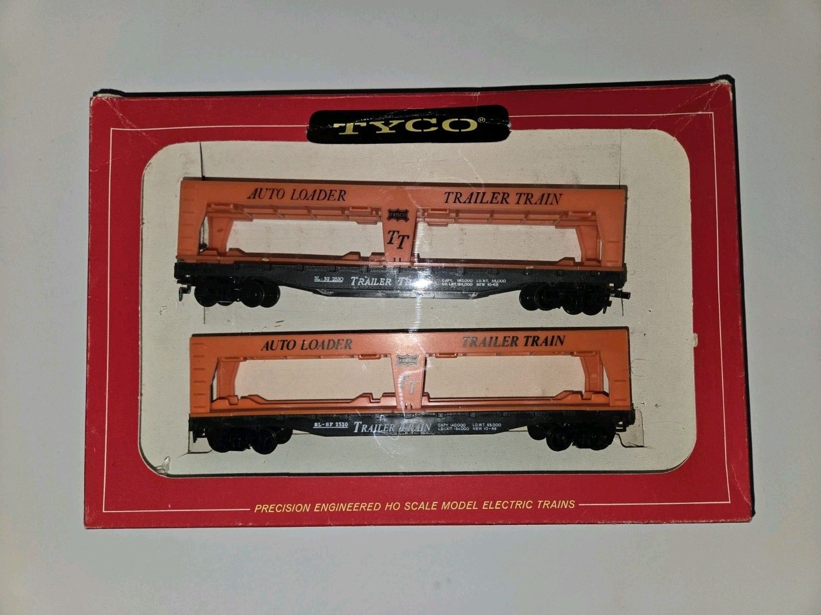 1960s Tyco HO Rail Road Auto loader Rail Car Set W/Box 1960s Tyco HO Rail Road Auto loader Rail Car Set W/Box