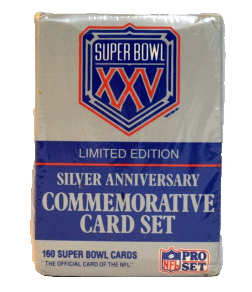 VTG Pro Set Super Bowl 25 XXV Silver Anniversary Commemorative 160 Card Set 