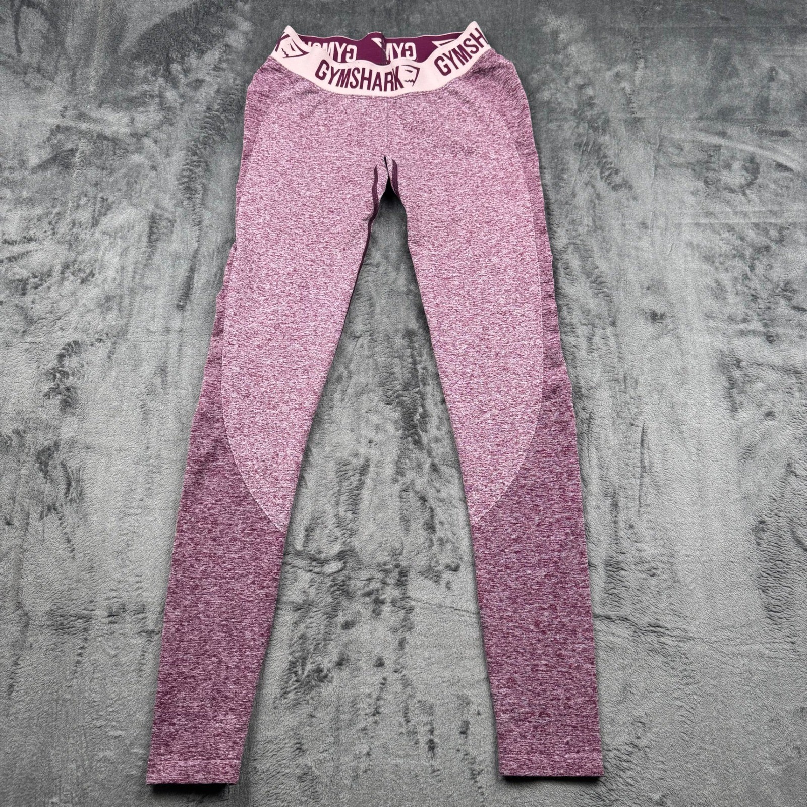 Gymshark Flex High Waisted Seamless Leggings Burgundy Pink Marl Small 0033