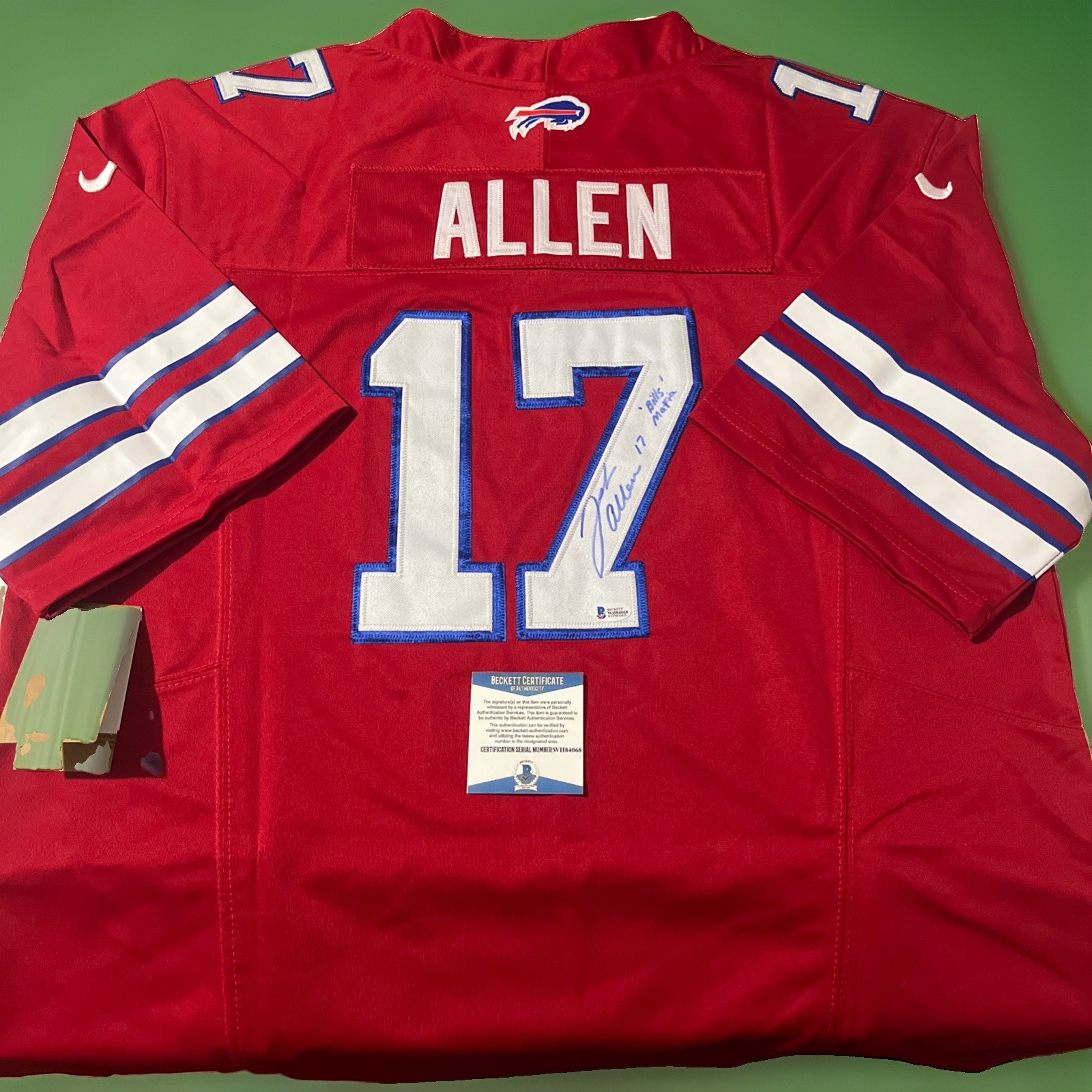 Josh Allen Autographed Signed Buffalo Bills Jersey With Inscription Beckett COA Josh Allen Autographed Signed Buffalo Bills Jersey With Inscription Beckett COA