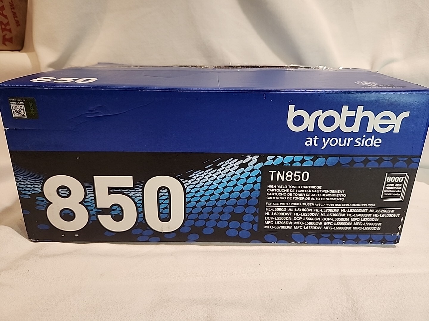 GENUINE - BROTHER TN850 HIGH-YIELD BLACK TONER CARTRIDGE - TN-850 - OPEN BOX