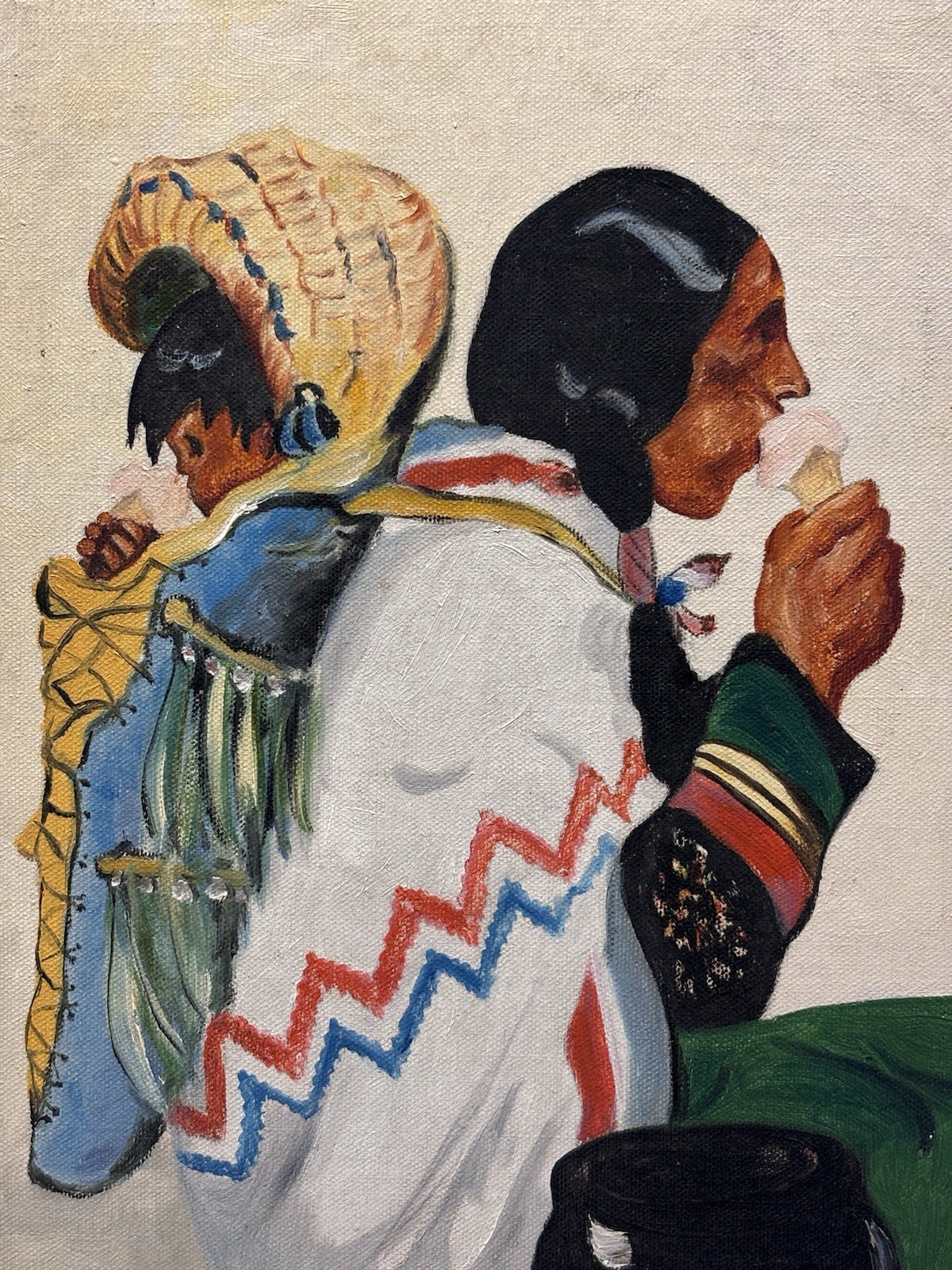 Vintage Native American Print Hemmets Journal 1938 Sweden, Rare Art Decor Gifts