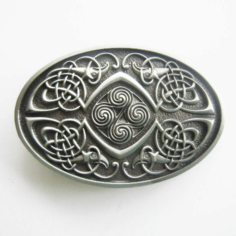 Classic Keltic Celtic Knot Oval Western Metal Fashion Belt Buckle