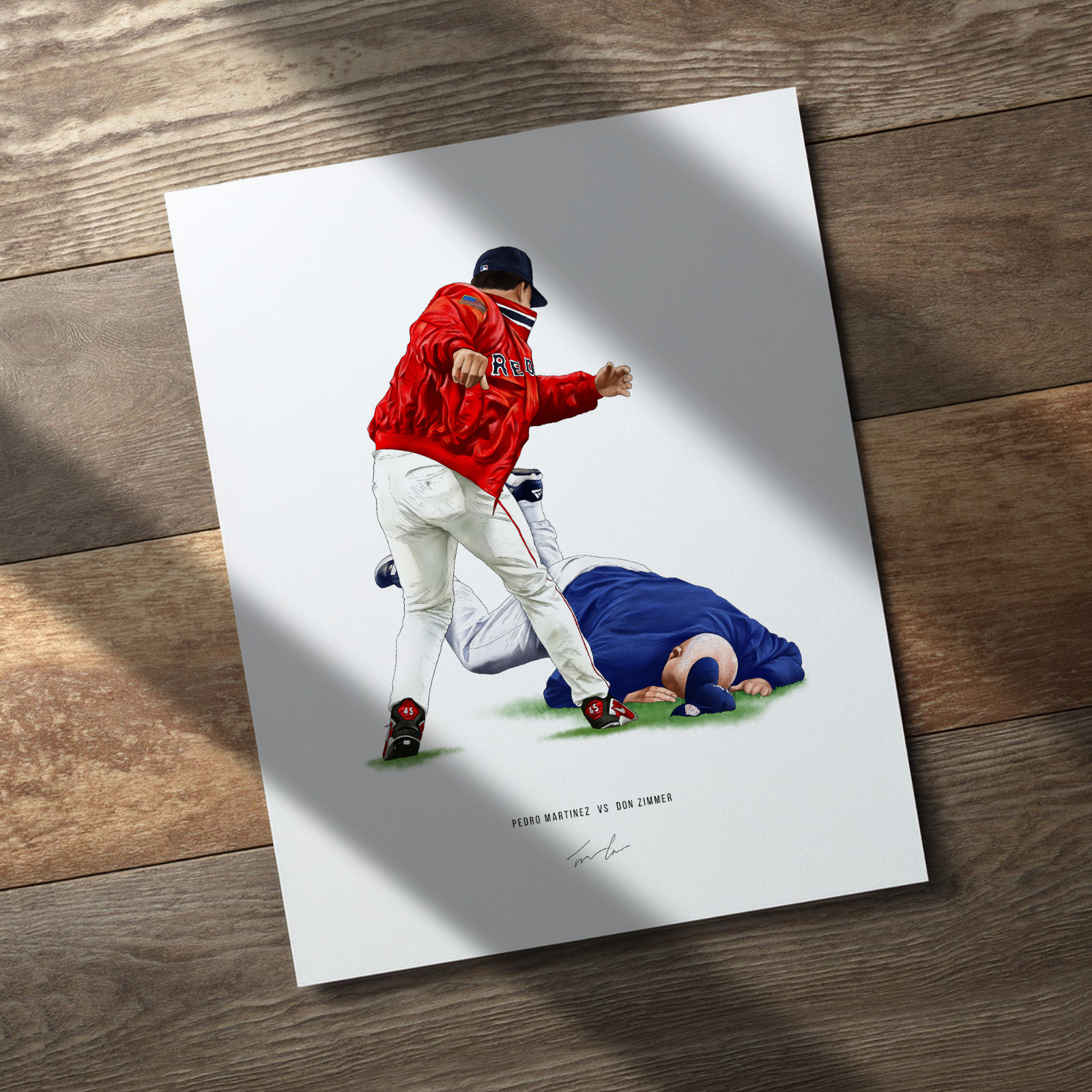Pedro Martinez Don Zimmer Fight 8x10 Print Yankees Red Sox Baseball
