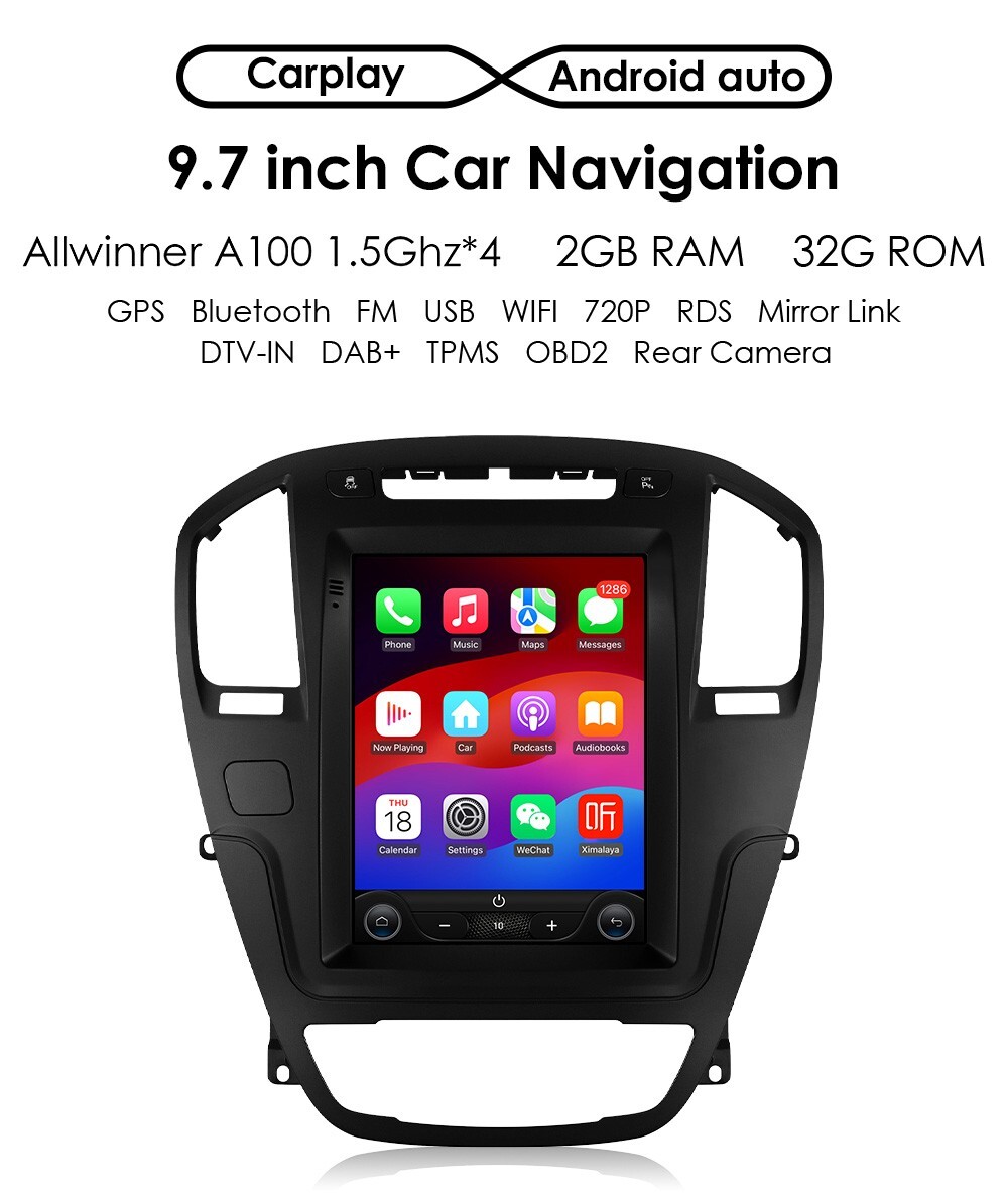 For 2009-2013 Buick Regal CarPlay Android 13 Car Stereo Radio GPS WIFI NAVI RDS