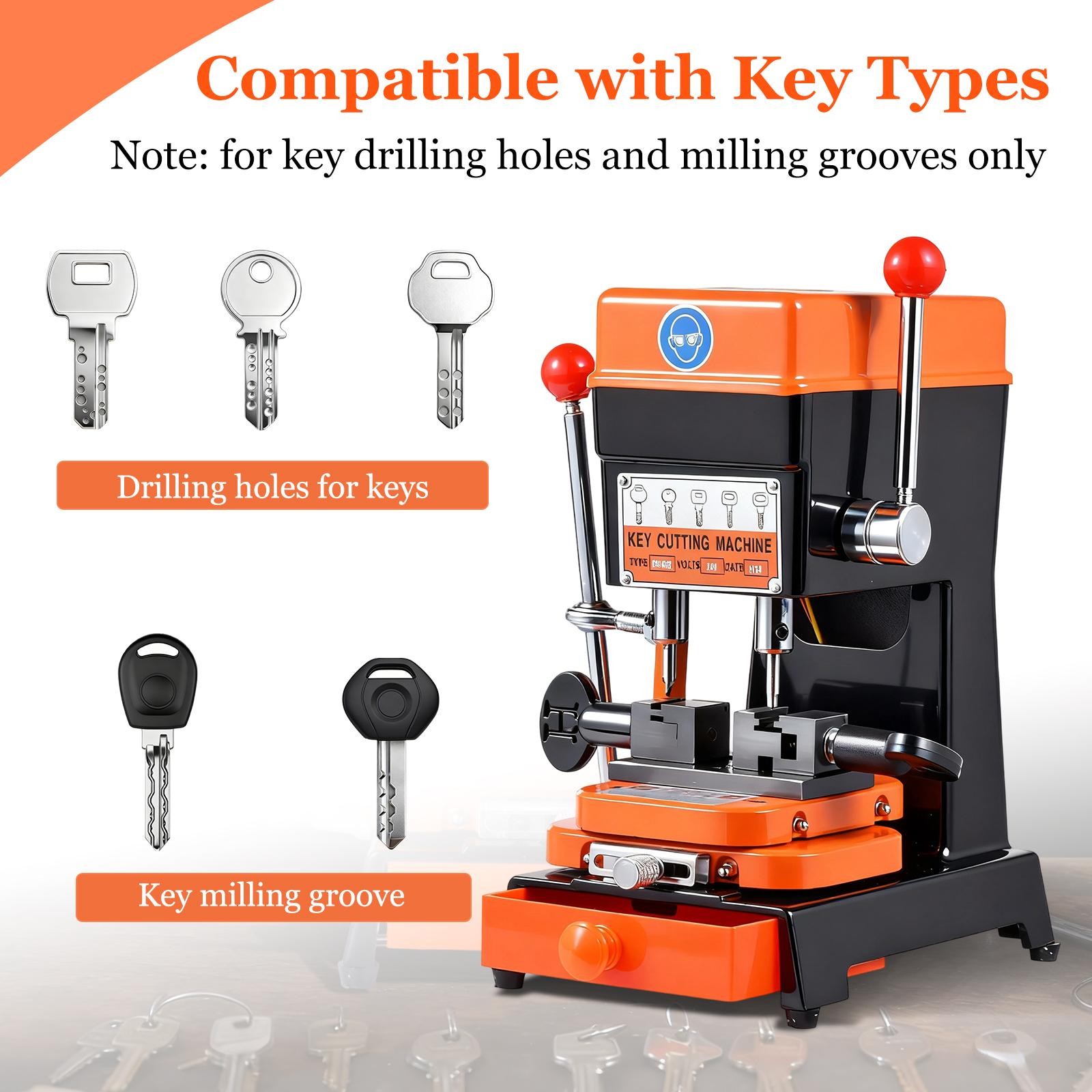 Vertical Key Cutting Machine Multifunction Key Duplicating Copier Locksmith Tool