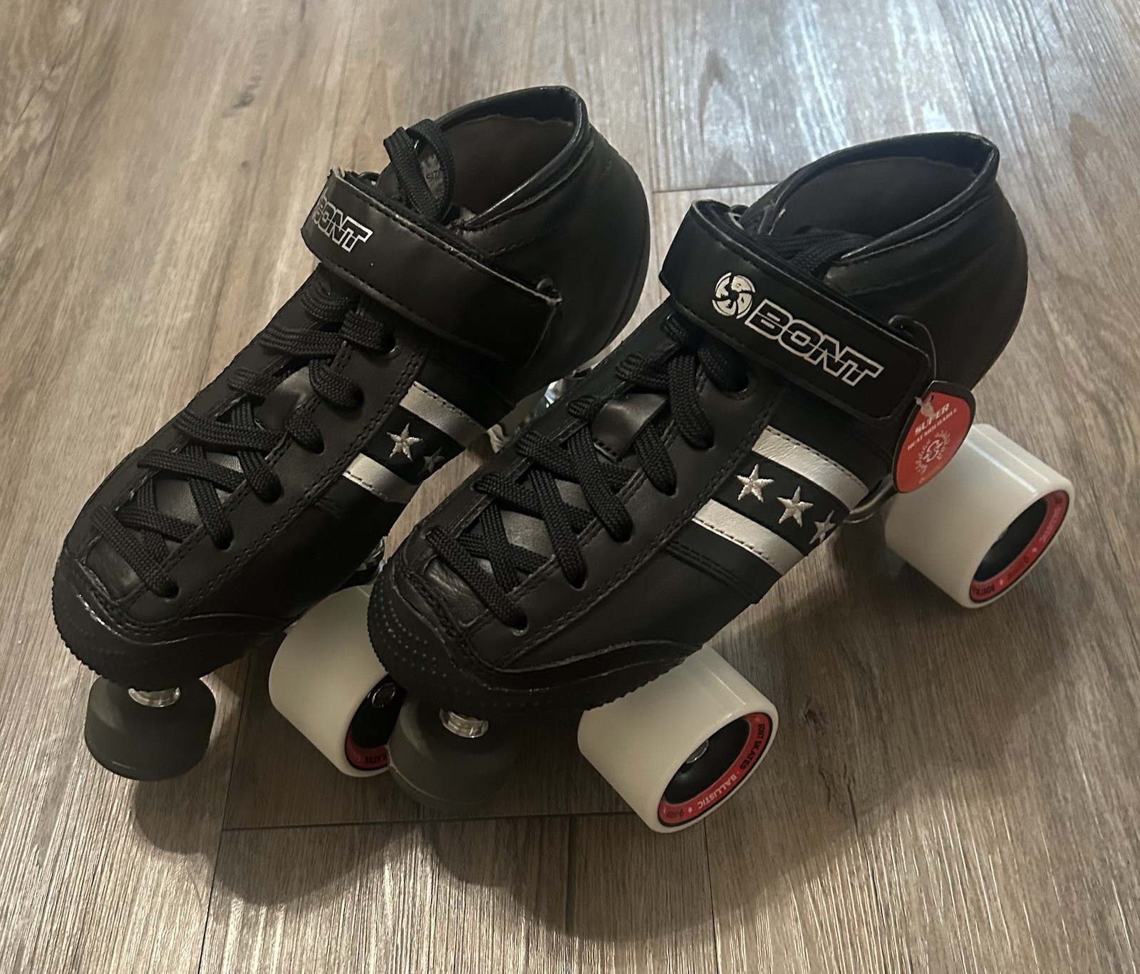 Bont Lowcut Quadstar Leather Roller Derby Skates Size 4.5 EU 36.5 Tracer NWT
