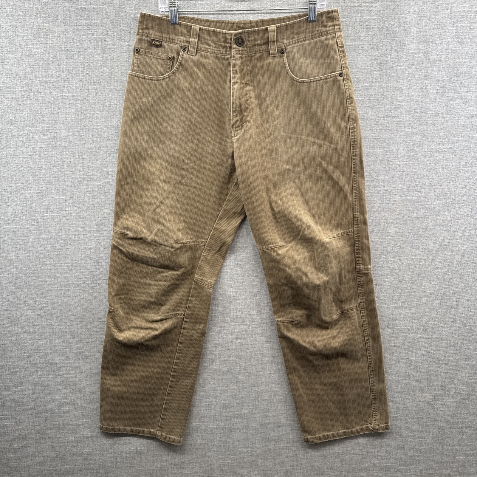 Kuhl Exile Kord Pants Mens 32x30 Beige Textured Straight Hiking Outdoor 5 Pocket