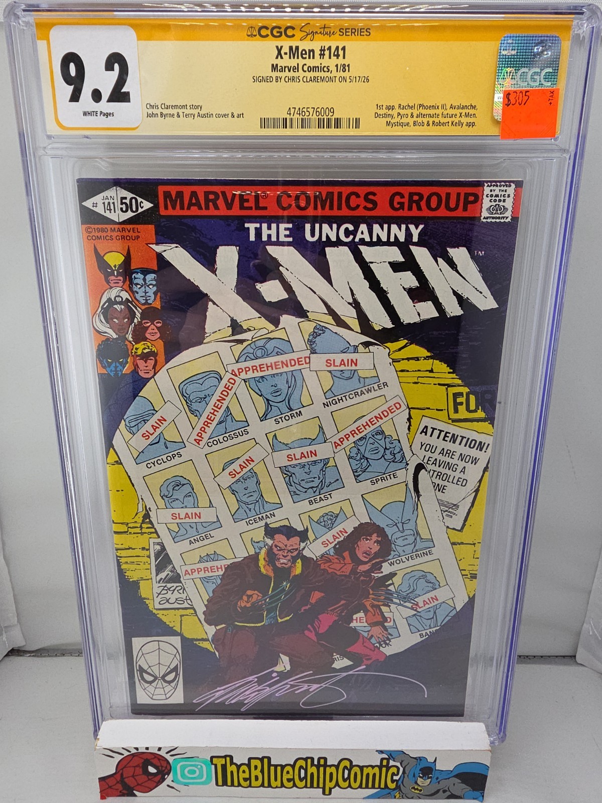 Uncanny X-Men #141 CGC 9.2 1st app Phoenix II, Avalanche, Destiny, Pyro Signed