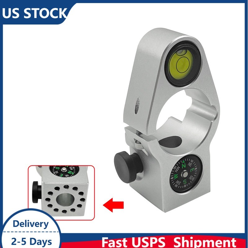 New Telescopic Aluminum Alloy Bubble With Compass For 32mm Surveying Pole