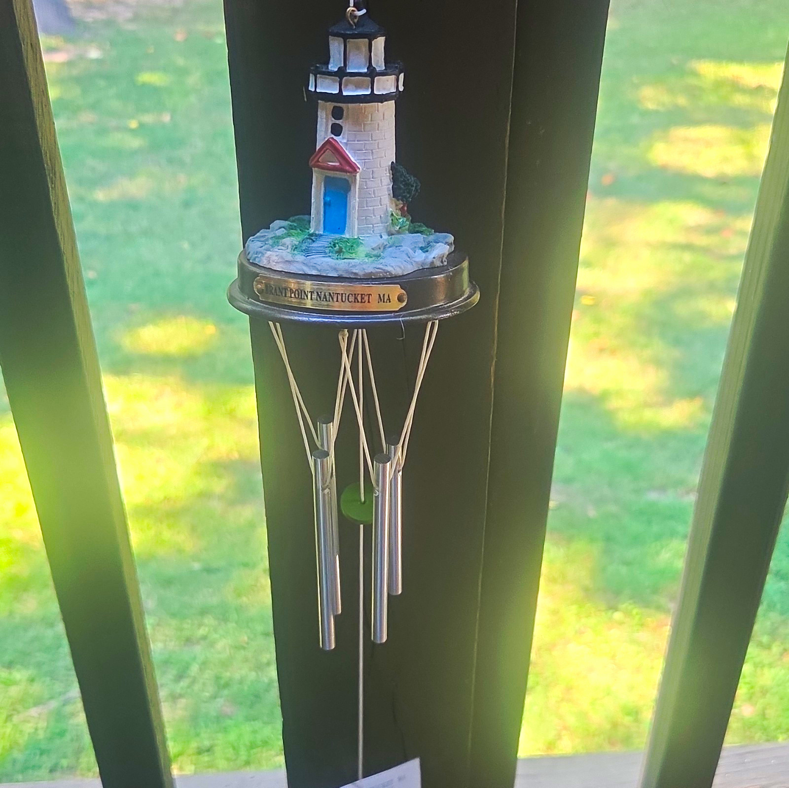 Gingo Brant Point Nantucket MA Lighthouse Wind Chime New in Box #0246