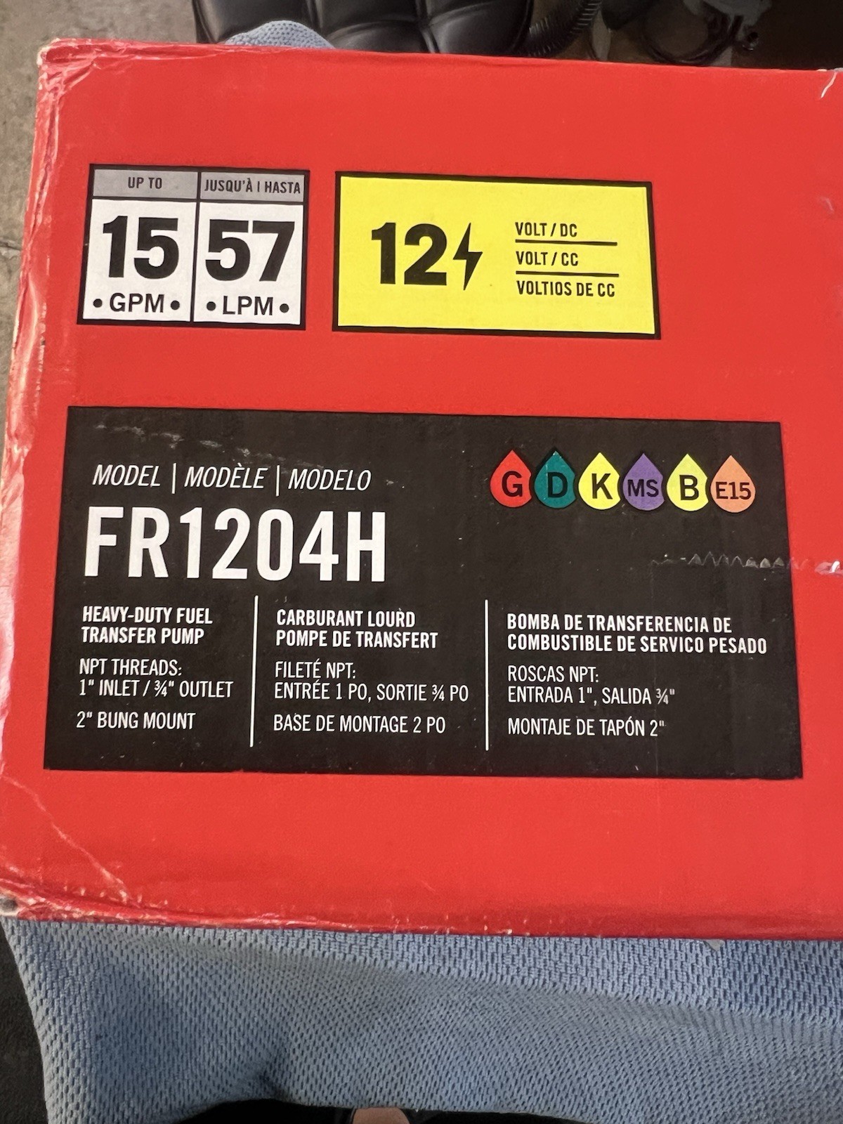 Fill-Rite FR1204H 12V Electric Heavy-Duty Fuel Transfer Pump 15 GPM E15 Fill-Rite FR1204H 12V Electric Heavy-Duty Fuel Transfer Pump 15 GPM E15