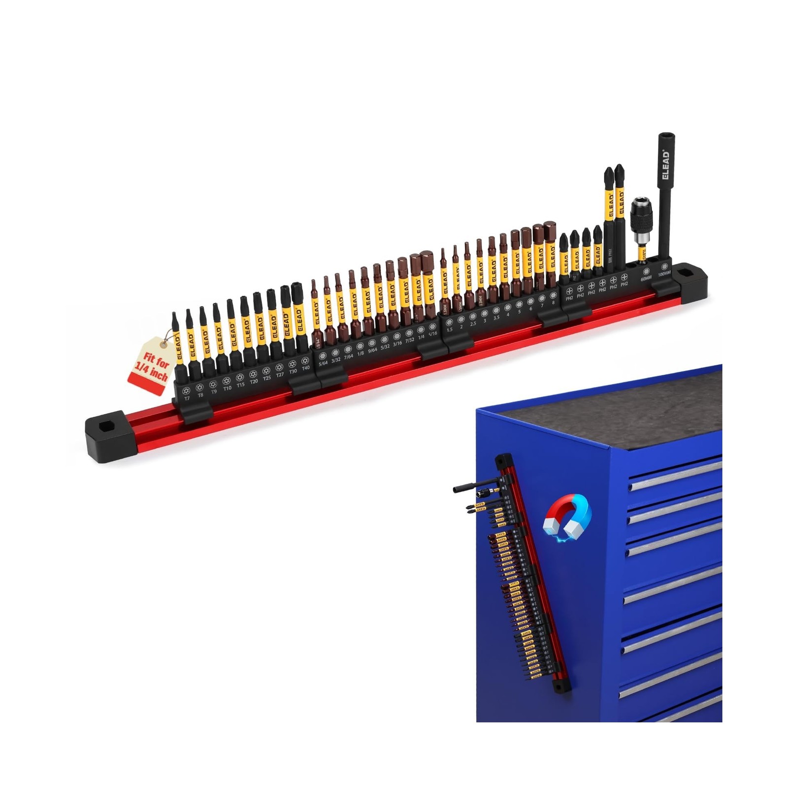 ELEAD 38-Piece Hex | Torx | Phillips Screwdriver Bit Set with 2... FAST USA SHIP