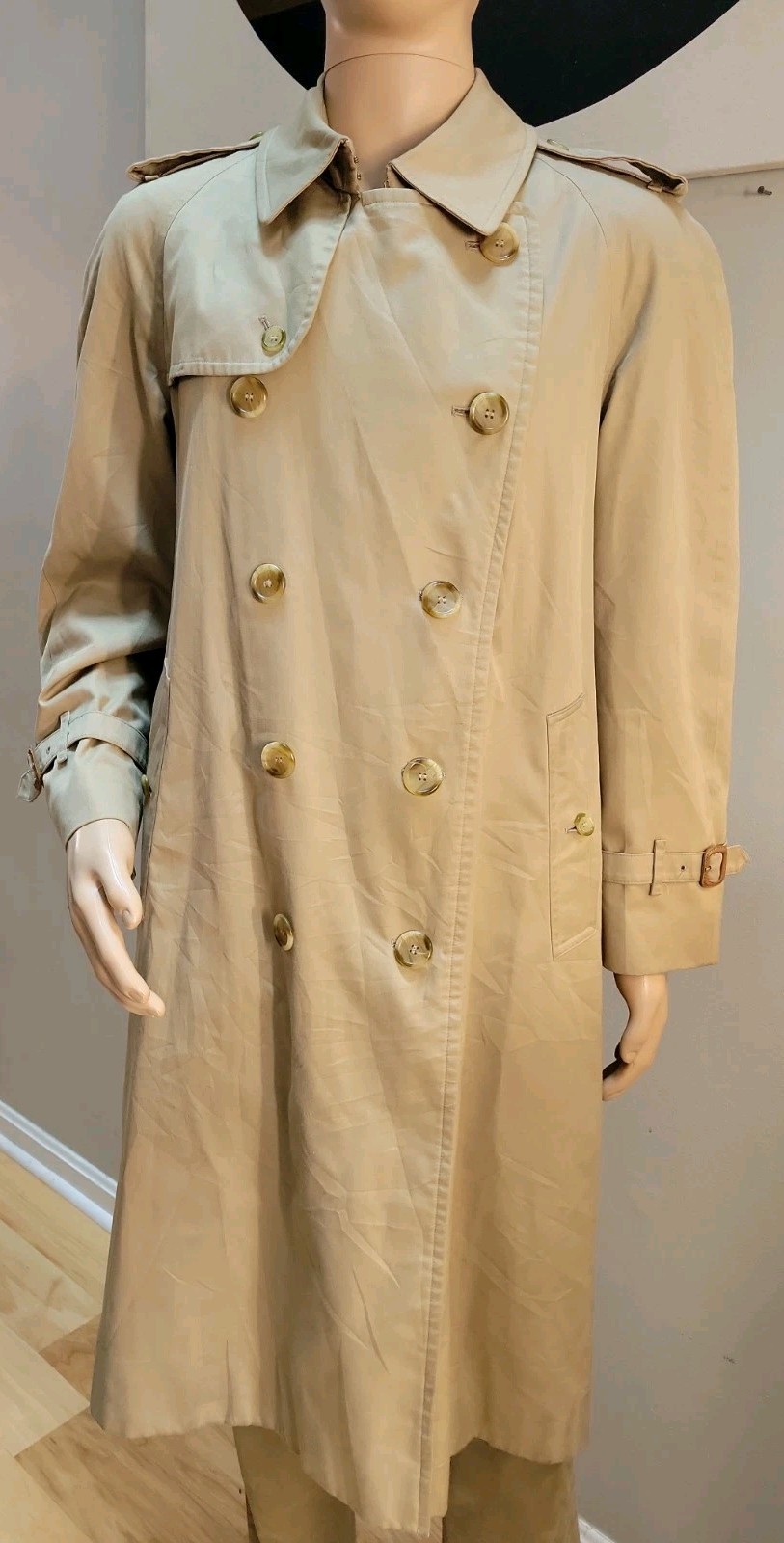 Vtg Burberry\'s Trench Coat Nova Check Lined Made in England Mens 42S *flaw Vtg Burberry\'s Trench Coat Nova Check Lined Made in England Mens 42S *flaw