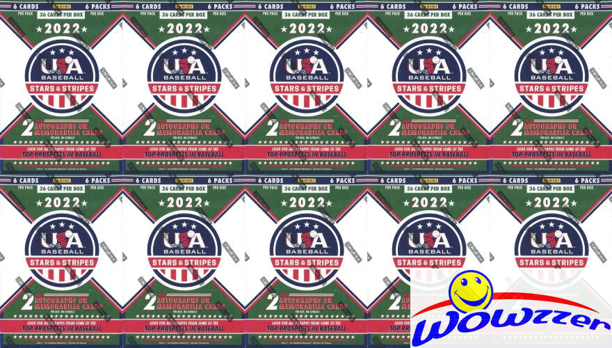 (10) 2022 Panini USA Stars & Stripes Baseball Sealed Blaster Box-20 AUTO/MEM