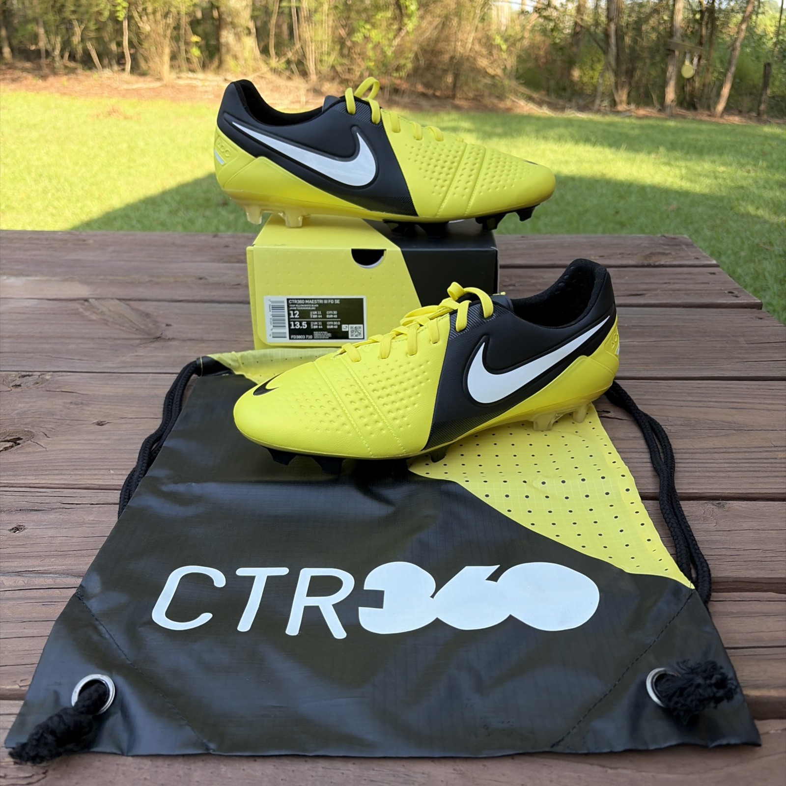 Nike CTR360 Maestri III FG SE 2023 Remake Black Yellow FD3803-710 Men Sz 12 NWT Nike CTR360 Maestri III FG SE 2023 Remake Black Yellow FD3803-710 Men Sz 12 NWT
