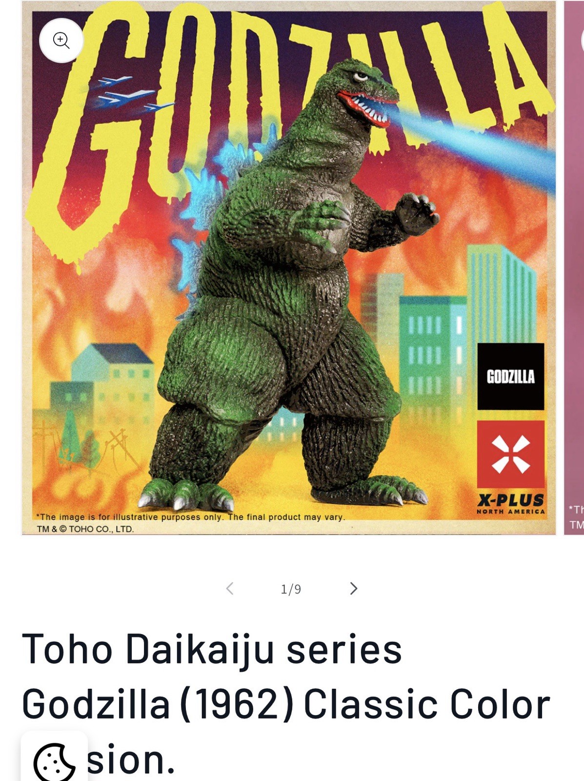 X-Plus Toho Daikaiju Series Godzilla 1962 Classic Color version Sealed In Carton