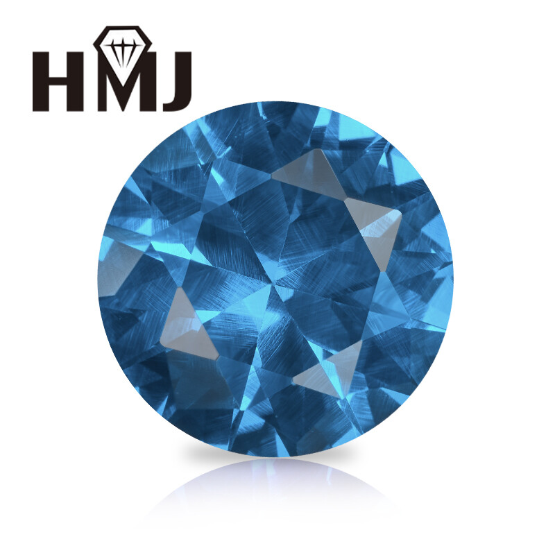 3mm-15mm Blue Natural Flawless Spinel Round Cut Loose Gemstone Certified Jewelry