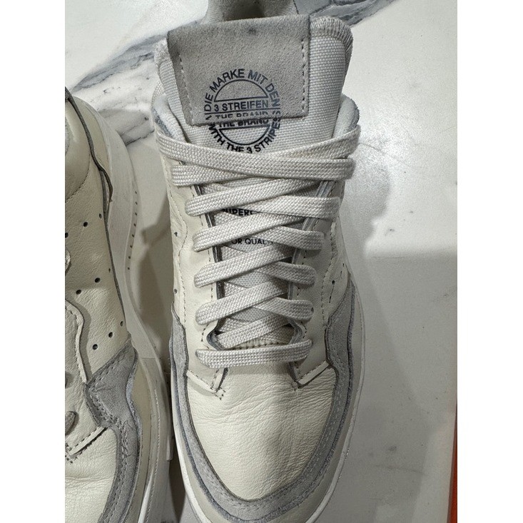 Adidas Supercourt Sneakers Womens 7.5 Cream Good Leather Low Top Trainers