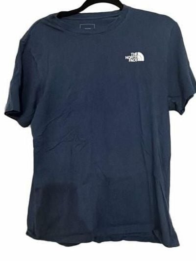 The North Face Blue Evolution Box NSE Short Sleeve T-Shirt Mens Medium The North Face Blue Evolution Box NSE Short Sleeve T-Shirt Mens Medium