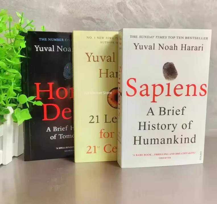 Yuval Noah Harari 3 Book Set Collection: Sapiens, Homo Deus & 21 Lessons English