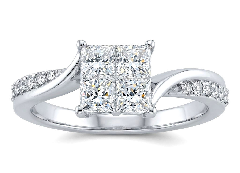 1.45 Ct Rare Certified White Diamond Ring, VVS1; E-F.  FREE Diamond Studs .