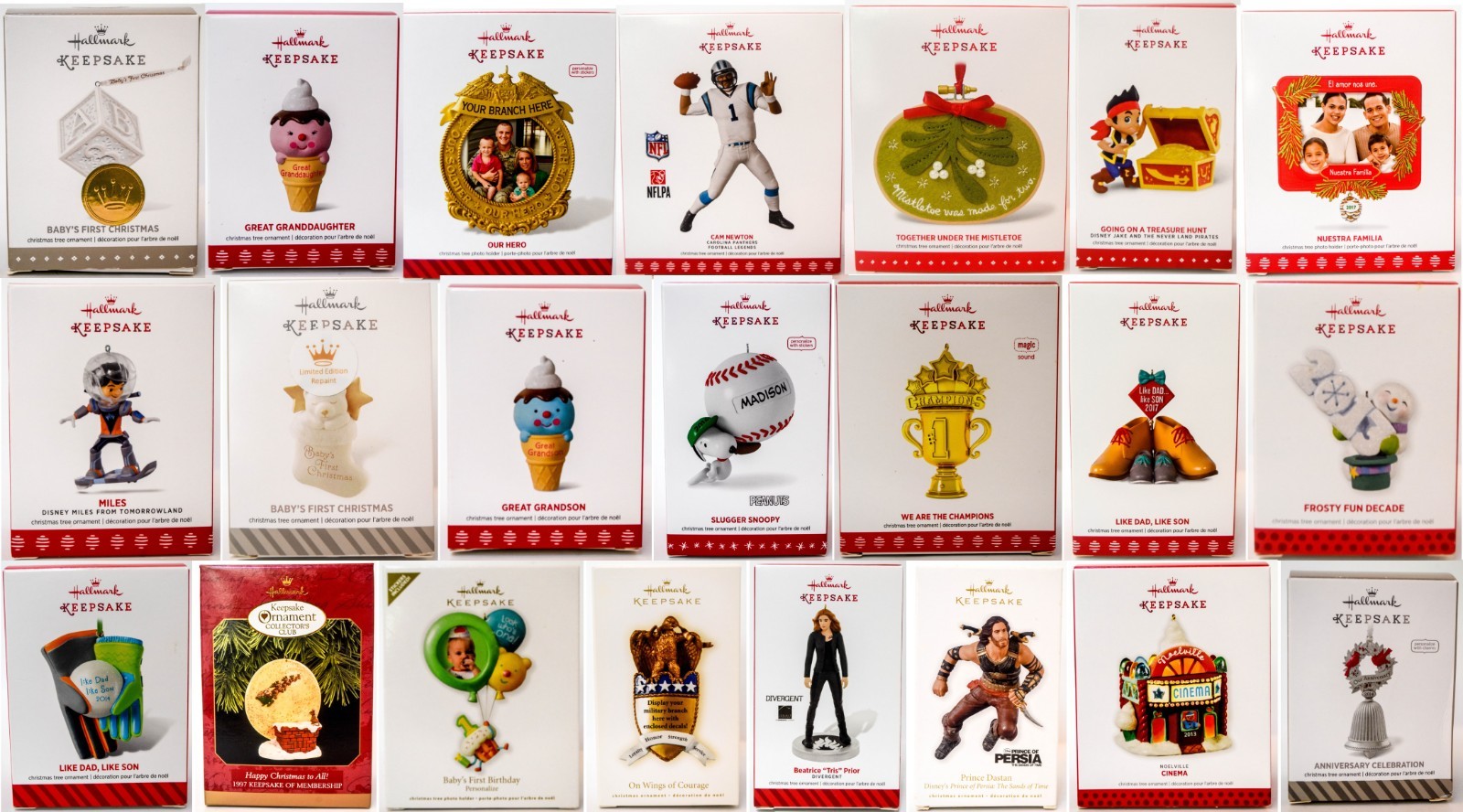 Hallmark Keepsake Lot of 22 Ornaments 1997 to 2017 See List Photos of Actual Hallmark Keepsake Lot of 22 Ornaments 1997 to 2017 See List Photos of Actual