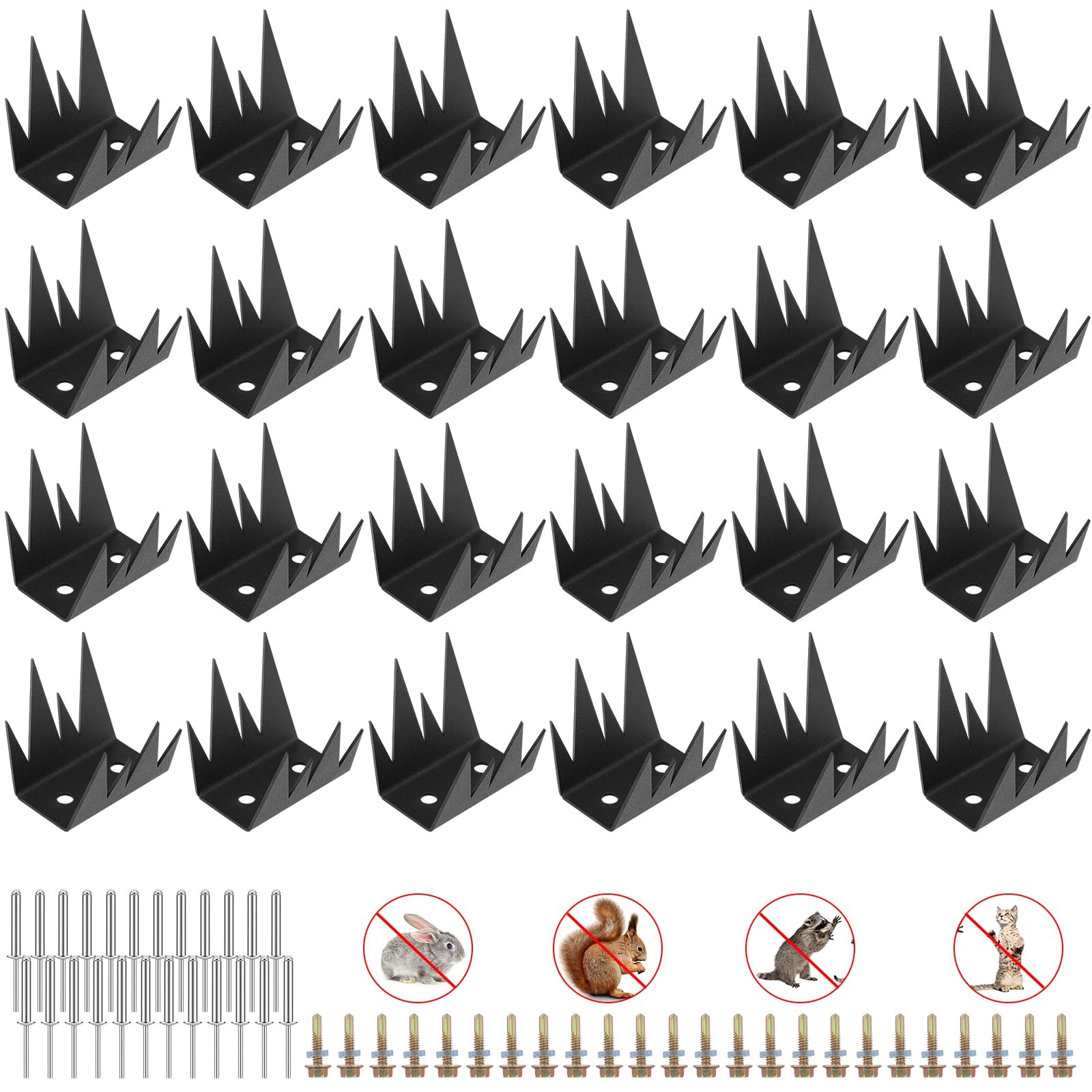 Yaocom 24 Pcs Fence Spikes Security Anti Climb Wall Spikes Screws Intruder Yaocom 24 Pcs Fence Spikes Security Anti Climb Wall Spikes Screws Intruder