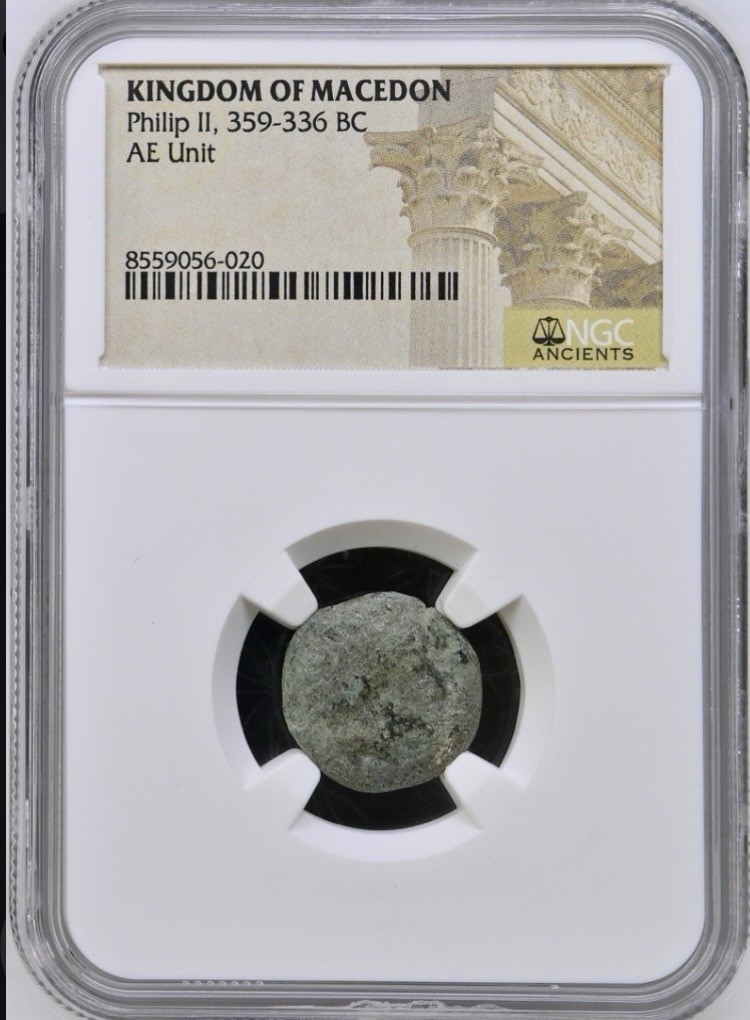359BC-336BC NGC Genuine Philip II Greek Kingdom of Macedon Coin Apollo & Horse