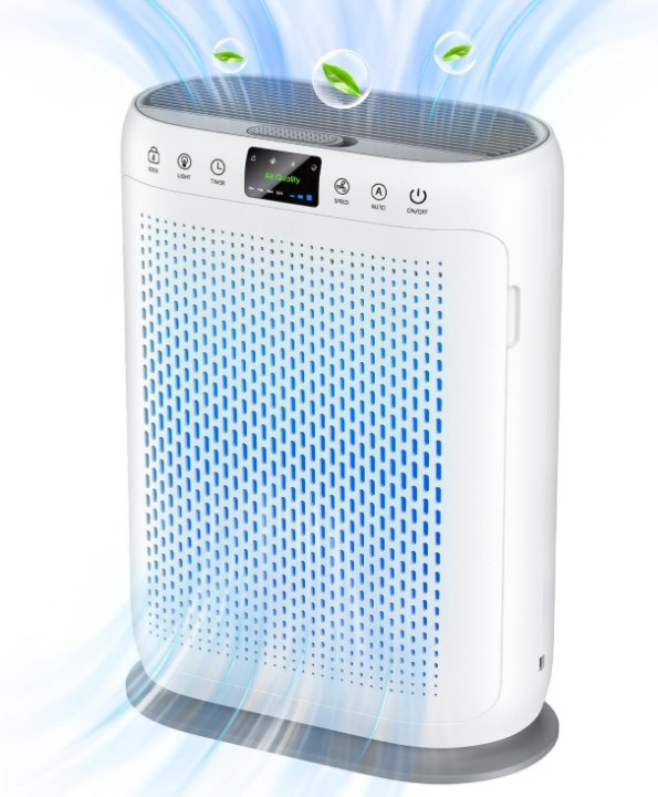 Purificador de Aire HEPA 2400Ft² con Sensor PM2.5 y Aromaterapia Home, Nuevo