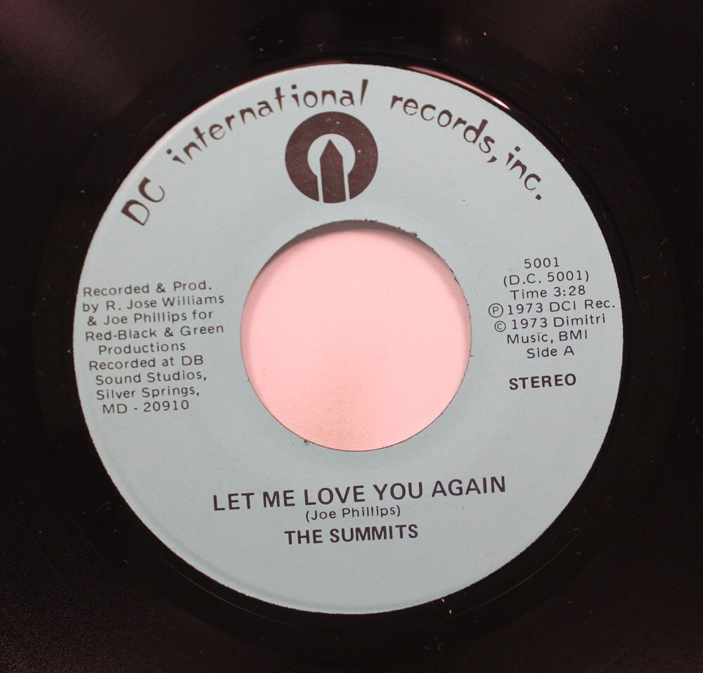 Northern Soul 45 The Summits - Let Me Love You Again / It Takes Two On Dc Intern