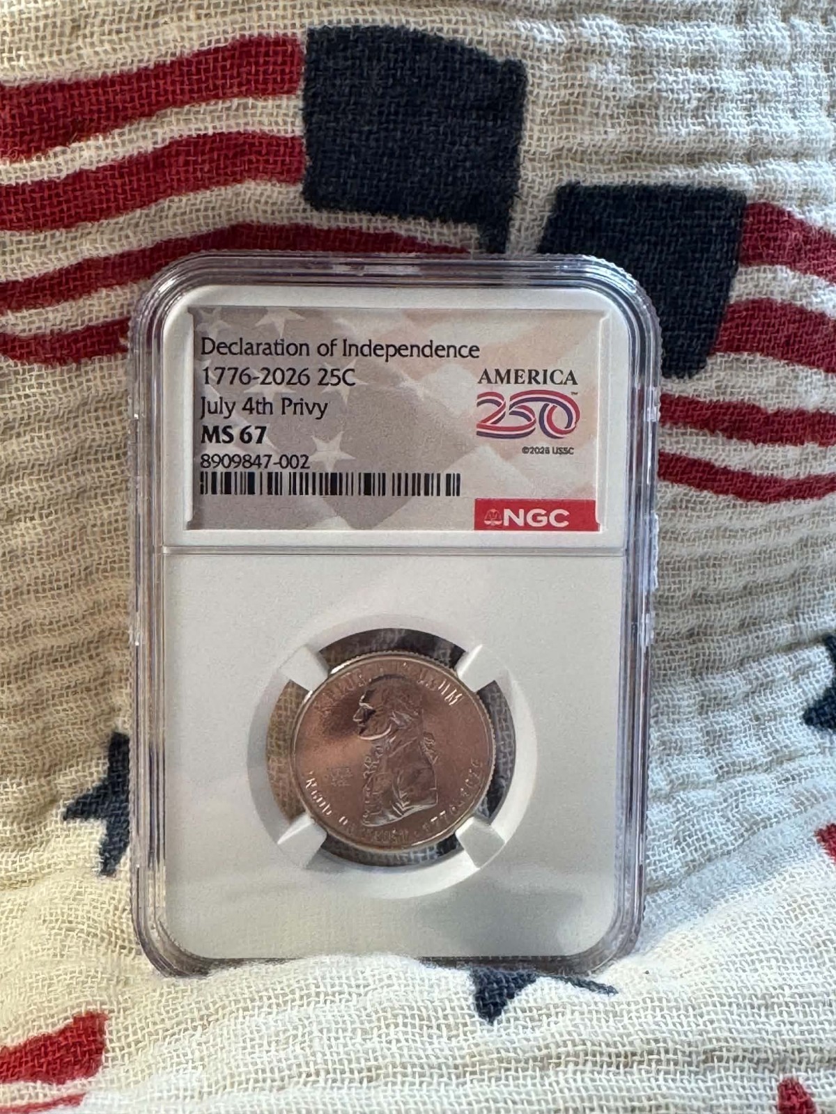 2026 Declaration of Independence 4th July 250th Privy Mark NGC MS67 Graded Coin 2026 Declaration of Independence 4th July 250th Privy Mark NGC MS67 Graded Coin