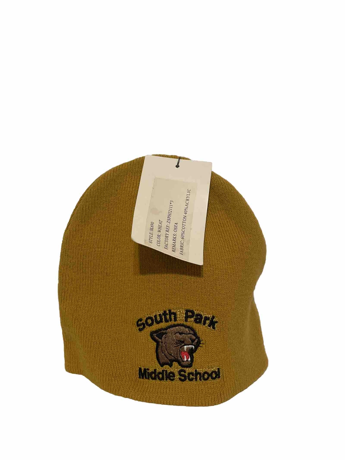 NWT Youth Vintage South Park Middle School Beanie One Size
