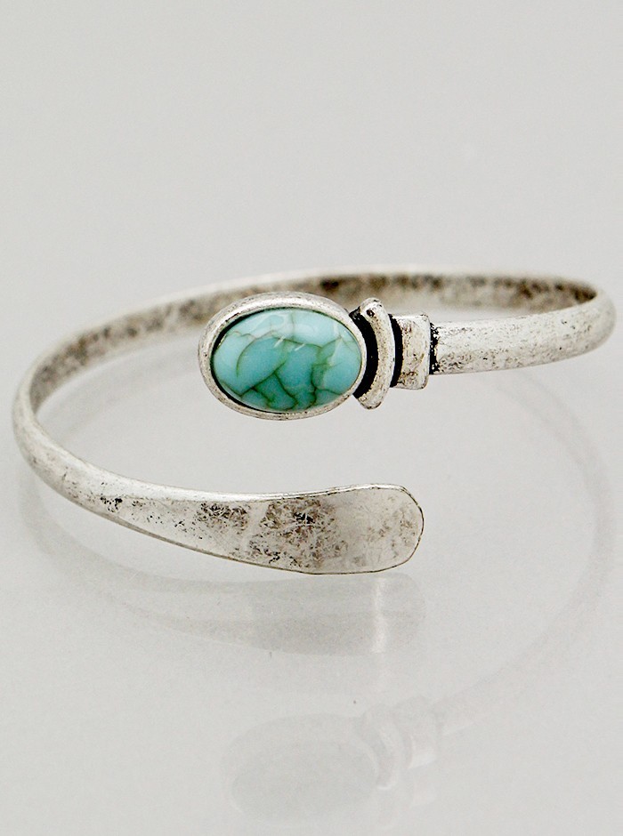 Oval Reconstituted Turquoise Lucite Accent Spiral Coil Oepn Cuff Bracelets Oval Reconstituted Turquoise Lucite Accent Spiral Coil Oepn Cuff Bracelets