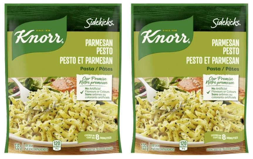 Knorr Sidekicks Parmesan Pesto Pasta, 135g, Side Dish (2 Pack)