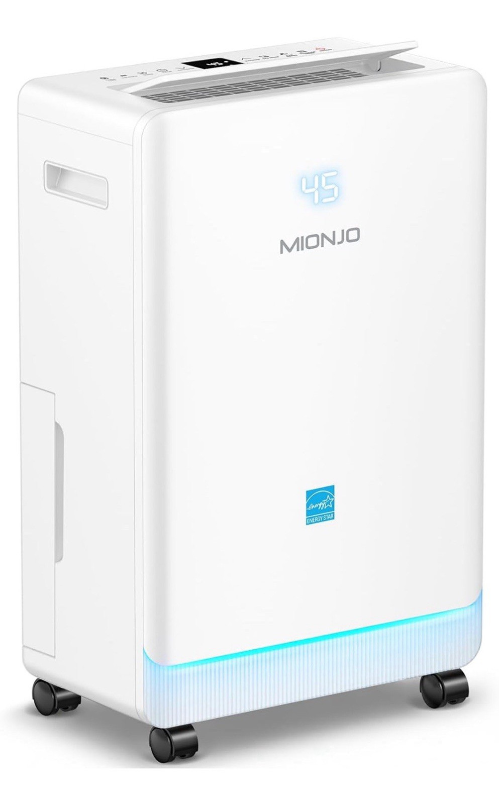 MIONJO 80 Pint Dehumidifier 4,500 sq ft 1.72 gal Tank Sleep Mode Child Lock